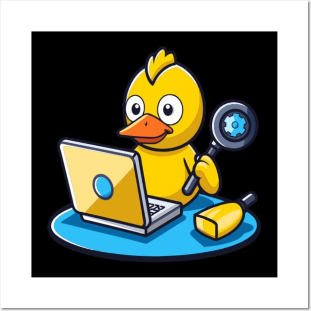 Rubber Duck Debugging Wall Art by starryskin